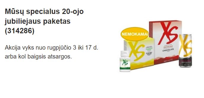 XS™ anniversary is occasion to buy energy food supplements and get free gifts 1 XS