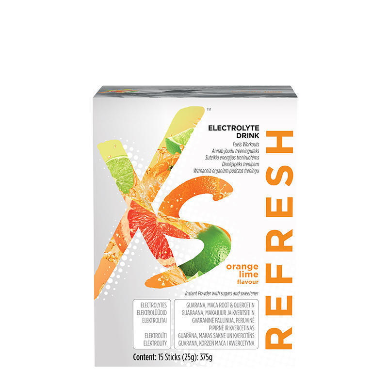 XS™ Electrolyte Drink”apelsinu ir žaliuju citrinu skonio elektrolitu gerimas 3 elektrolitu gerimas drink xs apelsinu skonio 121604 1
