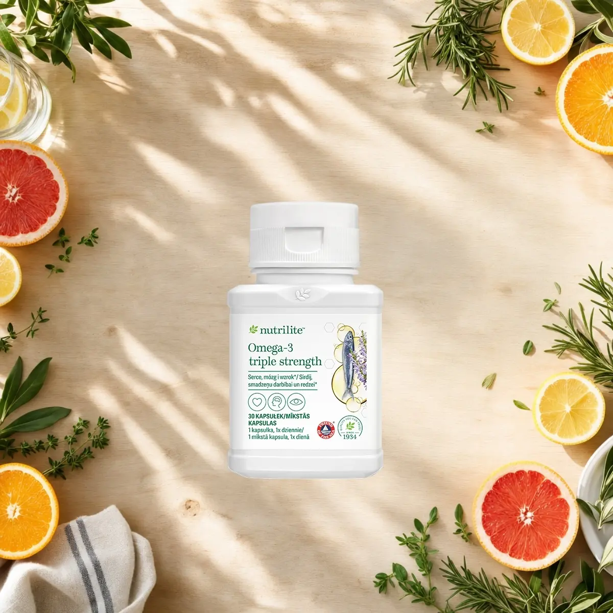AMWAY Nutrilite omega-3 žuvies taukai