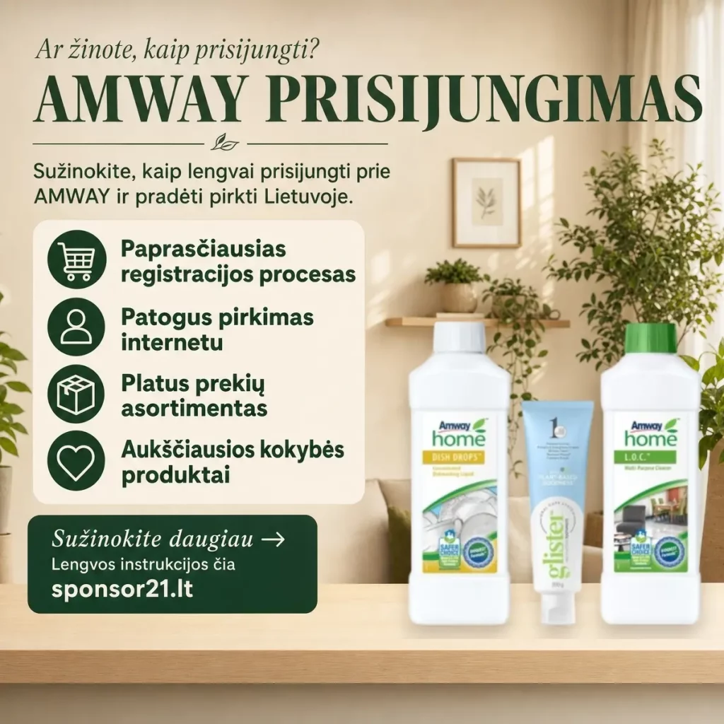 AMWAY registracija ir prisijungimai: kaip užsiregistruoti ir prisijungti kompanijos puslapyje