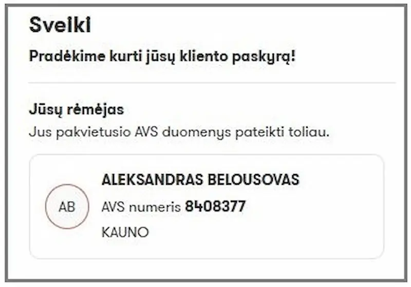 AMWAY remejo numerio patikrinimas registracijos metu amway-lithuania.com puslapyje Lietuvoje