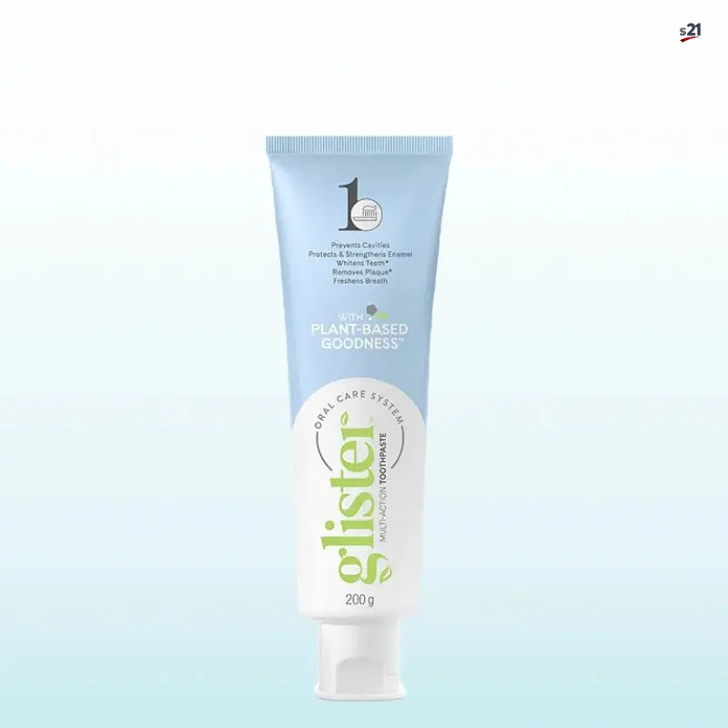 AMWAY Glister dantų pastos pakuotė iš priekio