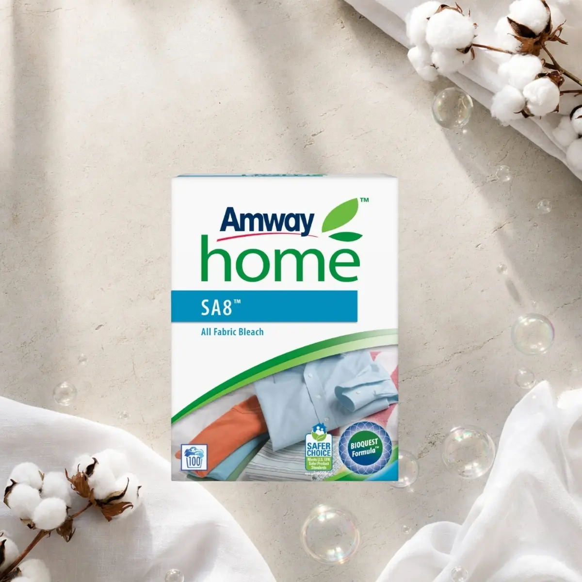 AMWAY sa8 baliklis su deguonies pagrindu veikiančią formulę