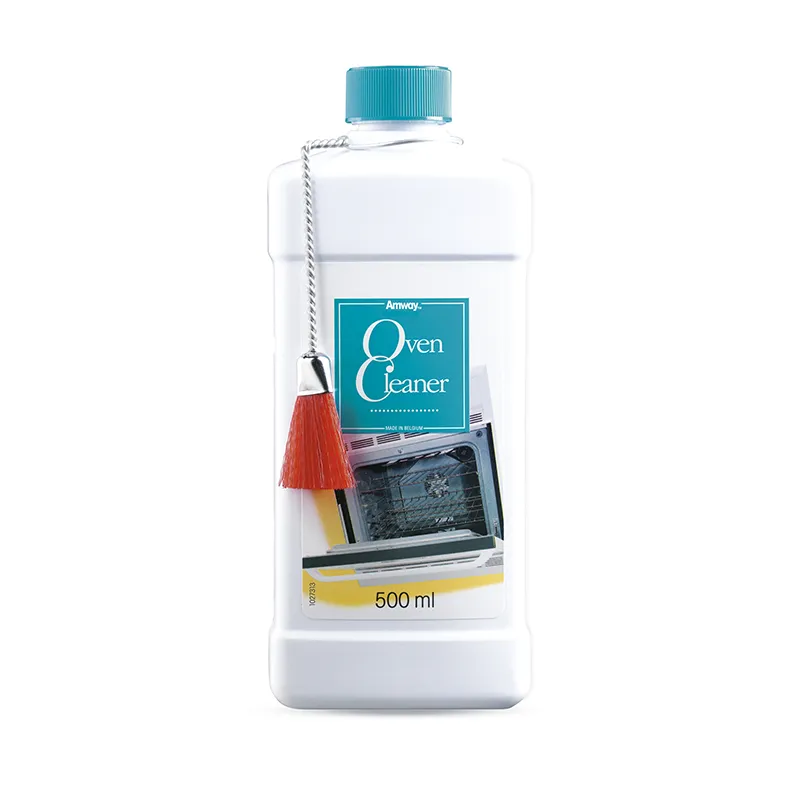 The thick gel cleaner, in a clear bottle, effectively dissolves tough grease for effortless oven cleaning.