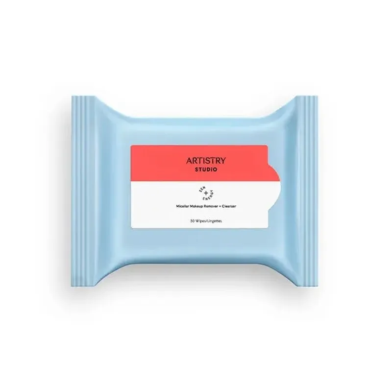 Artistry Studio™ мицеллярные салфетки для снятия макияжа быстро удаляют загрязнения и освежают кожу.
