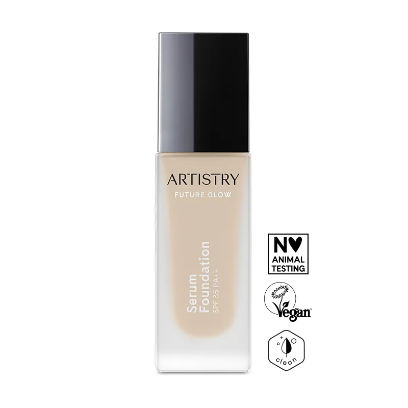 Artistry тональная сыворотка SPF 35 PA++ обеспечивает увлажнение и защиту кожи от солнца, создавая эффект сияния.