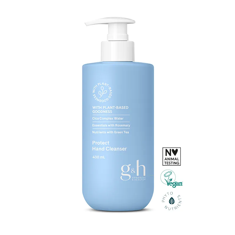 Rankų valiklis g&h GOODNESS & HEALTH™ Protect, švelniai valantis ir drėkinantis odą, puikiai tinka kasdieniam naudojimui.