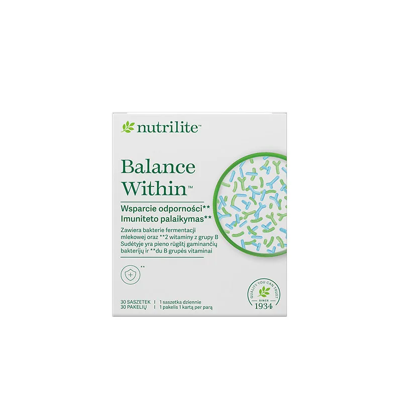 Nutrilite витамины Balance Within поддерживают иммунную систему и хорошее настроение благодаря витаминам B6 и B9.
