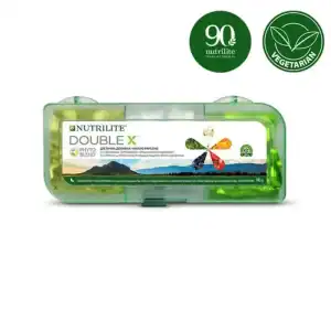 Nutrilite™ DOUBLE X™ Nutrilite DOUBLE X maisto papildas, turintis 12 vitaminų, 10 mineralų ir 22 augalus.
