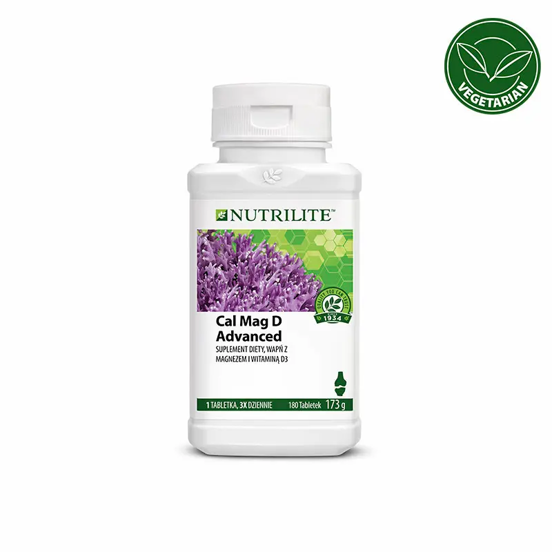 Nutrilite витамины Кальций Магний плюс D поддерживают здоровье костей и способствуют усвоению кальция.