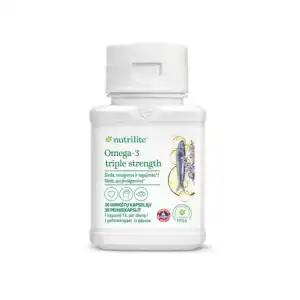 Nutrilite™ Omega-3 Triple Strength Nutrilite™ Omega-3 Triple Strength minkštos gelinės kapsulės, turinčios omega 3 riebalų rūgščių, palengvina jų įsisavinimą organizme.