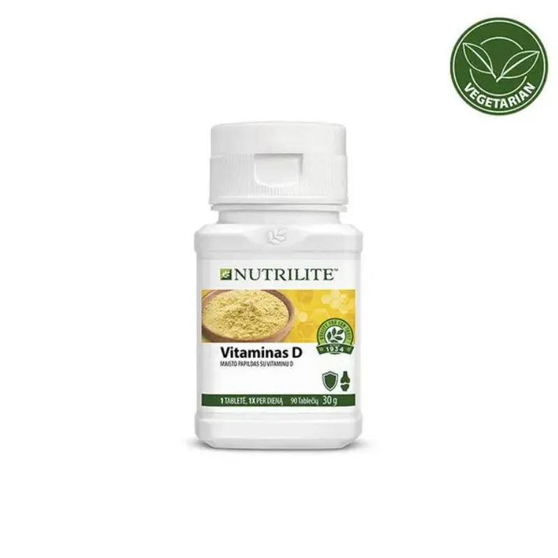 Nutrilite™ vitaminas D, kuris padeda palaikyti sveikus kaulus, dantis ir imuninę sistemą.