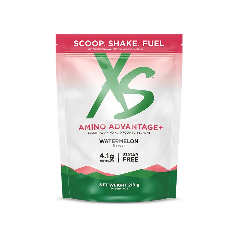 Amino Advantage+ XS maisto papildas su arbūzo skoniu, turintis visas 9 būtinas aminorūgštis raumenų augimui.