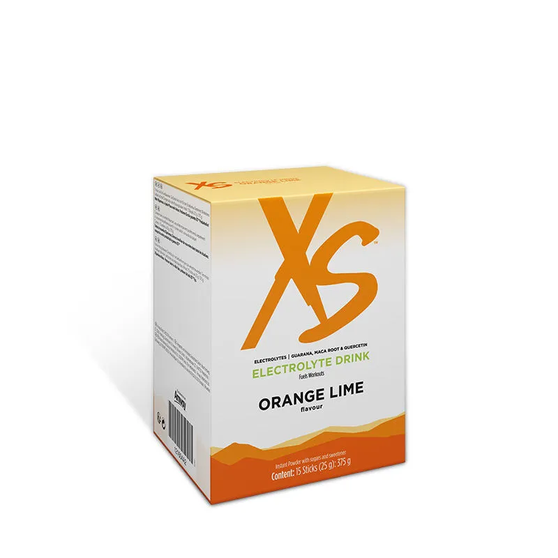 XS™ напиток с электролитами со вкусом апельсина и лайма для быстрого восстановления водного баланса.