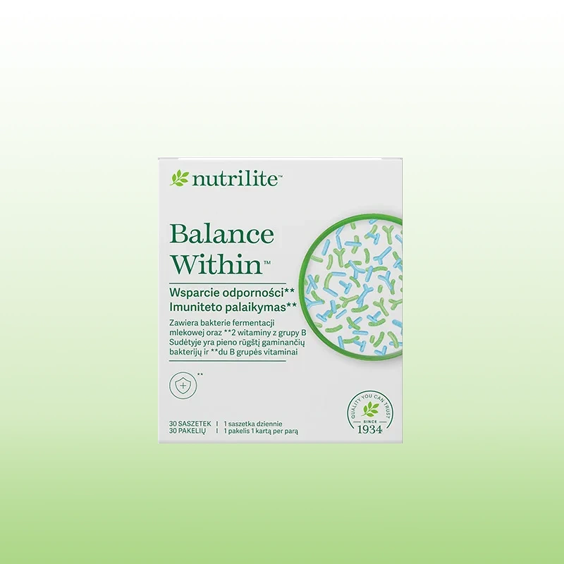 Nutrilite Balance Within – dažniausiai užduodami klausimai Nutrilite Balance Within kapsulės su probiotikais ir vitaminais