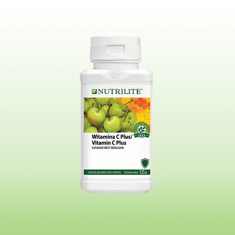 Nutrilite Vitaminas C Plius - natūralus imunitetui ir energijai Nutrilite vitaminas C Plius tabletės iš acerolos vyšnių ekstrakto